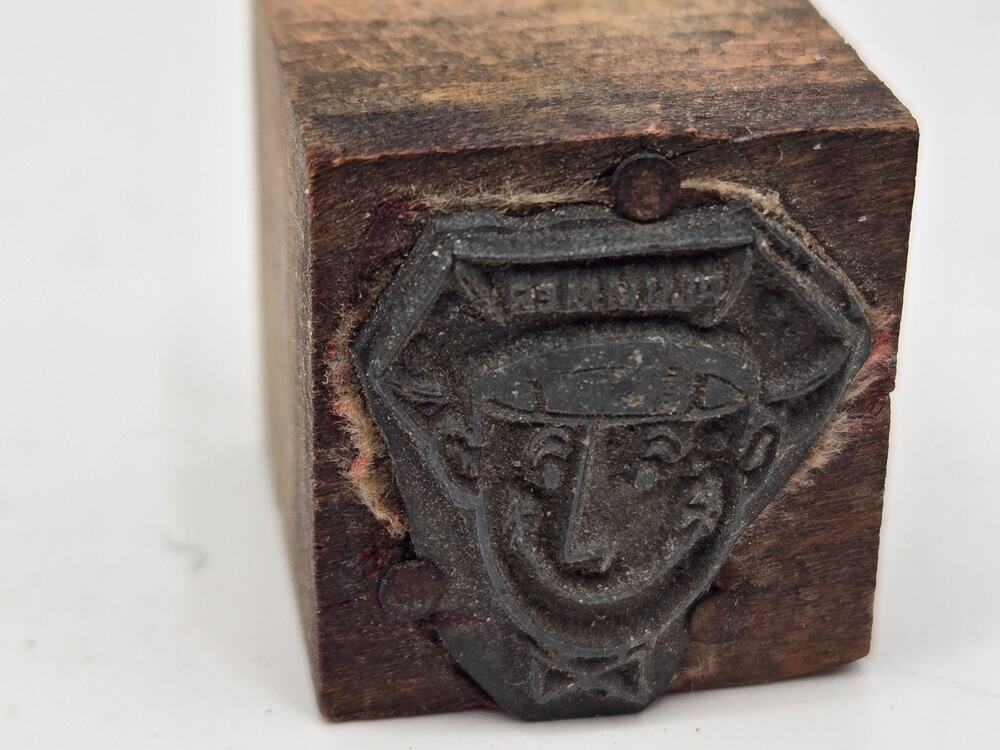 Vintage Printing Letterpress Printer Type Block Plumber